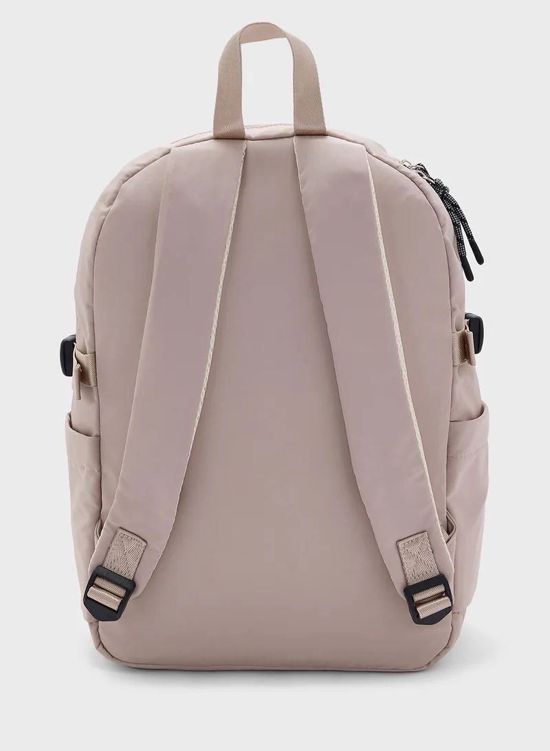 Lee Cooper Logo Detail Zip Closure Backpack