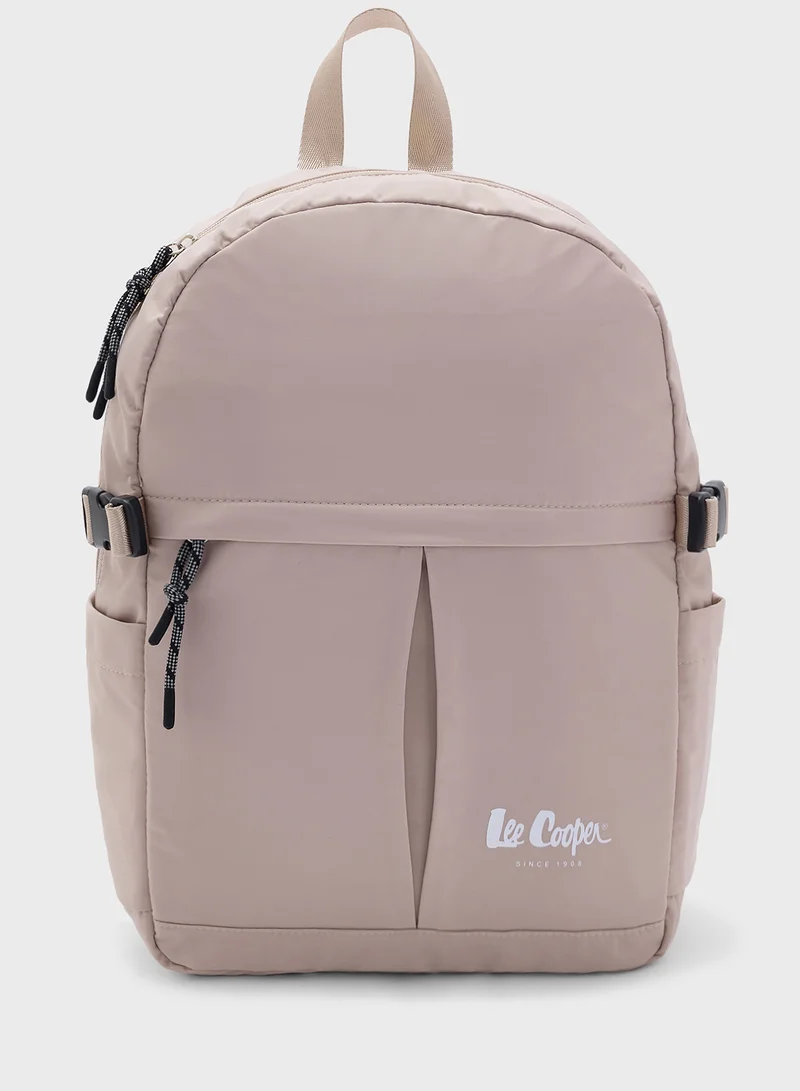 Lee Cooper Logo Detail Zip Closure Backpack