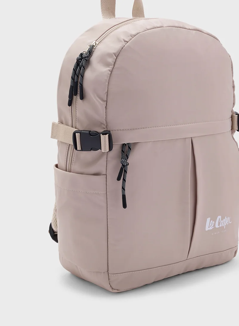 Lee Cooper Logo Detail Zip Closure Backpack