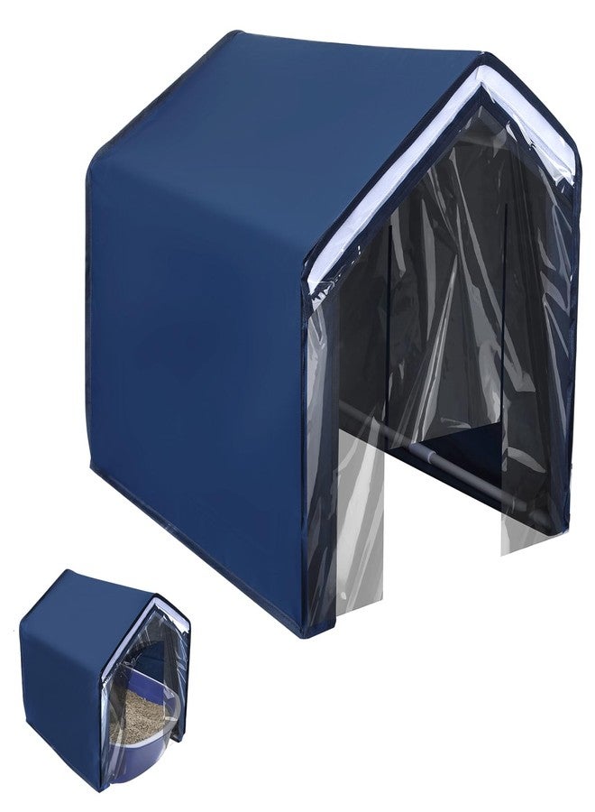 CTTZCKJ Cat Litter Box Cover Enclosed Cat Potty Cat Litter Box Cover, Removable Litter Box Cover Open Curtain for Easy Access to The Top Closed Cover - Image 1