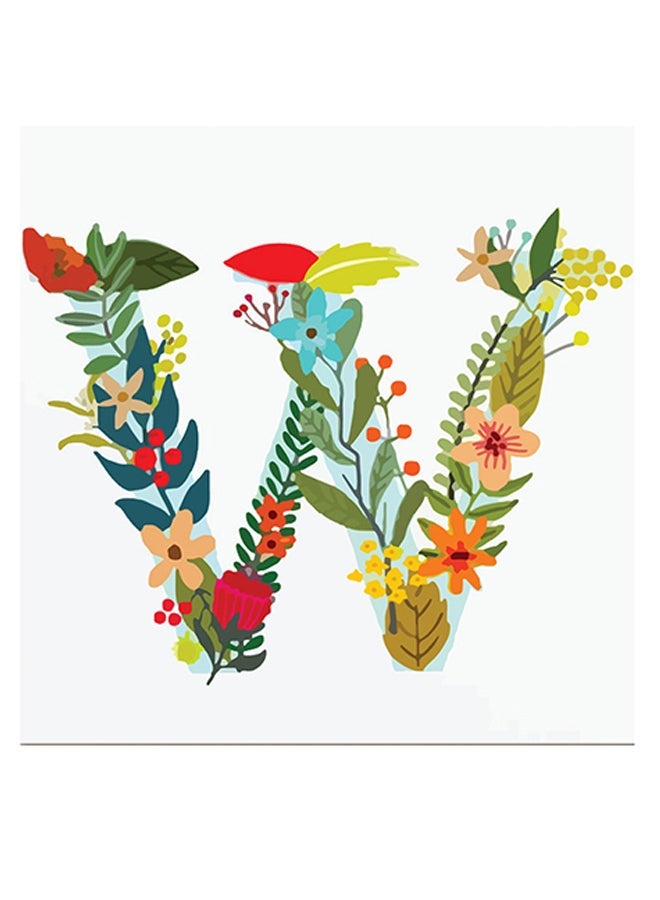 RYN Alphabet W Themed Wall Art Red/Blue/Yellow 30x30cm - Image 2