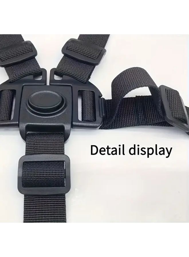 Style 1 Black PVC 5 Point High Chair Safety Belt Durable Easy Install Secure Fit For Stability And Comfort - Image 4