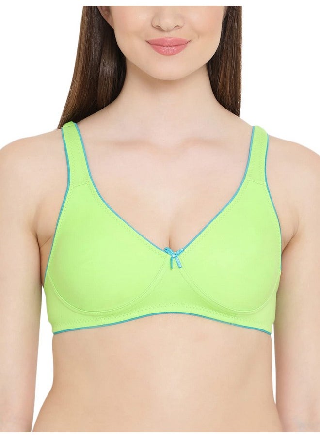 Clovia Clovia Women's Cotton Half Cup Bra (BR0584P17-38B_Green_38 B)  - Image 1