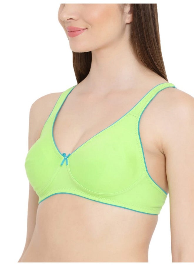 Clovia Clovia Women's Cotton Half Cup Bra (BR0584P17-38B_Green_38 B)  - Image 3