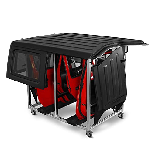 Hooke Road Hardtop Storage Sliding Cart Door Holder Rack for 1997-2024 Jeep Wrangler TJ JK JL Gladiator JT & 2021-2024 Ford Bronco, 2/4 Doors Hardtop Only - Image 1