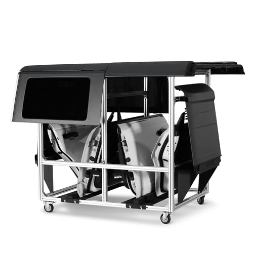Hooke Road Hardtop Storage Sliding Cart Door Holder Rack for 1997-2024 Jeep Wrangler TJ JK JL Gladiator JT & 2021-2024 Ford Bronco, 2/4 Doors Hardtop Only - Image 4
