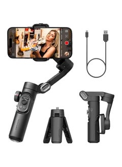 Arabest 3-Axis Foldable Smartphone Gimbal Stabilizer with Focus Wheel for iPhone, TikTok, YouTube, Vlog, Android-Compatible - Stabilizer for iPhone 16/15/14/13/12 Pro Max & Android-Smart XE  - Image 1