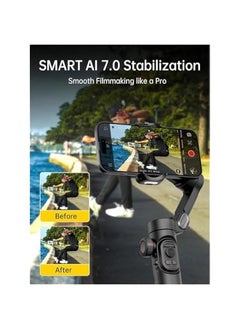 Arabest 3-Axis Foldable Smartphone Gimbal Stabilizer with Focus Wheel for iPhone, TikTok, YouTube, Vlog, Android-Compatible - Stabilizer for iPhone 16/15/14/13/12 Pro Max & Android-Smart XE  - Image 3