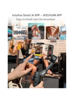 Arabest 3-Axis Foldable Smartphone Gimbal Stabilizer with Focus Wheel for iPhone, TikTok, YouTube, Vlog, Android-Compatible - Stabilizer for iPhone 16/15/14/13/12 Pro Max & Android-Smart XE  - Image 4