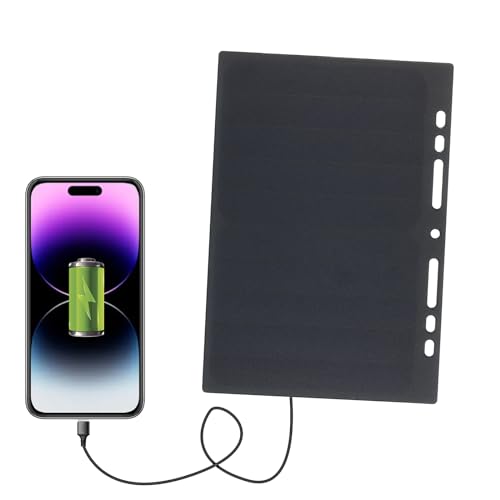 Lixada Solar Panel Charger USB Port Portable High Power Paper Shaped Monocrystalline Silicon 10W Solar Panel Charger for Cell Phone Camping Riding Climbing Travel Outdoor Activity - Image 1