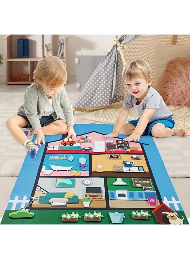 House Felt Storyboard Interactive DIY Toy For Early Childhood Education And Parent Child Play - Image 4