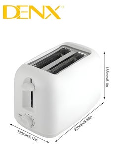 Denx 2-Slice Bread Toaster, 650 Watts, White  - Image 5