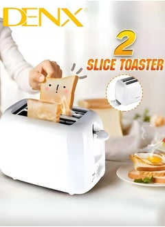Denx 2-Slice Bread Toaster, 650 Watts, White  - Image 2