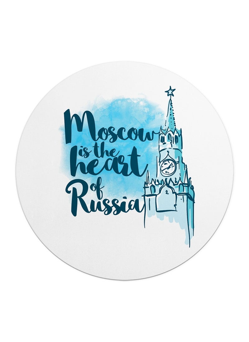 LOUD UNIVERSE Mouse Pad Round Moscow Is The Heart Of Russia 