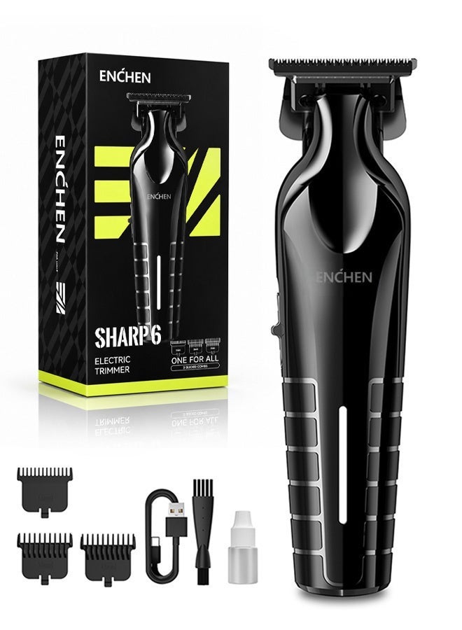 ENCHEN Sharp 6 Electric Hair Trimmer for Men , Zero Gap T-Blade Beard Trimmer for Men，Rechargeable Cordless Shaving Machine for Men with Precision Steel Blades,Multi-Functional Hair & Beard Trimmer Kit - Image 1