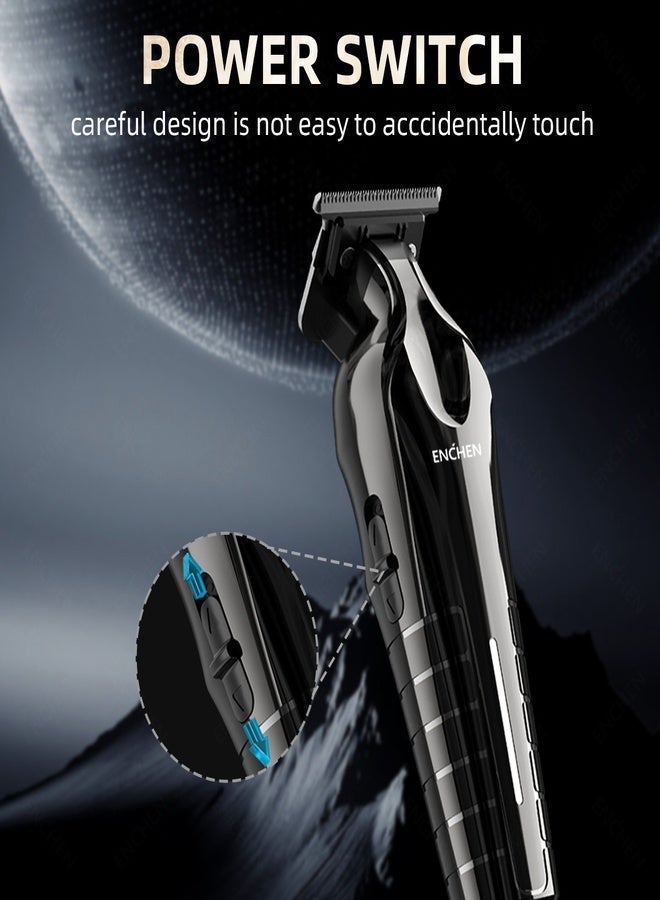 ENCHEN Sharp 6 Electric Hair Trimmer for Men , Zero Gap T-Blade Beard Trimmer for Men，Rechargeable Cordless Shaving Machine for Men with Precision Steel Blades,Multi-Functional Hair & Beard Trimmer Kit - Image 5