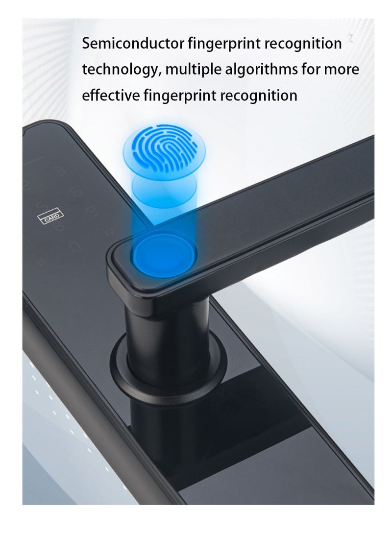 Smart Lock Smart Door Lock Fingerprint Door Lock WiFi  TUYA App Smart Lock Fingerprint Entry Smart Lock Biometric Door Lock Keypad Deadbolt (Light Pink） - Image 5