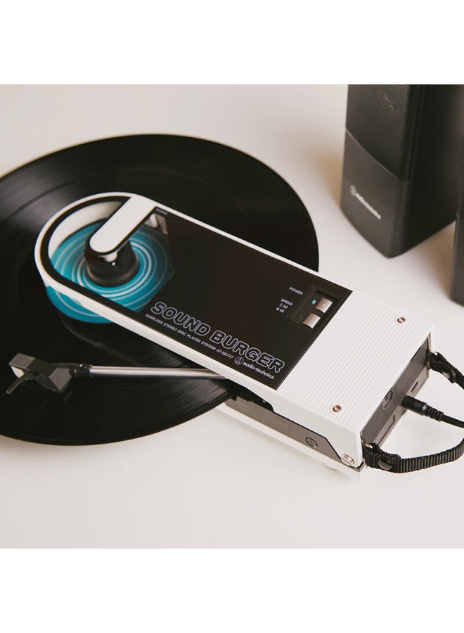 audio-technica أوديو-تكنيكا [تشغيل ذاتي] أس-إس بي727 بلوتوث لاسلكي فونوغراف محمول، مشغل أسطوانات فينيل، فونوغراف رجعي، جراموفون، أبيض - Image 1