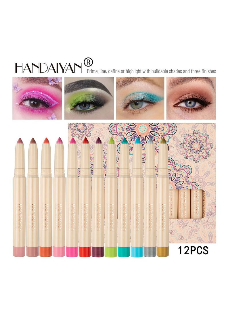 Handaiyan 12 Piece Cream Eyeshadow Stick  - Image 1