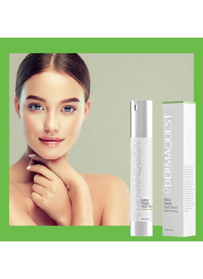 DermaQuest - Peptide Vitality Peptide Youth Serum Anti Aging Serum With 2% Retinol Facial Serum For Fine Lines & Wrinkles Pore Minimizer & Stimulates Collagen Production - Image 1