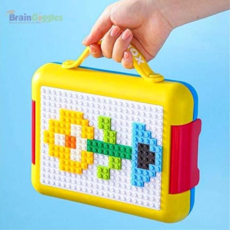 Lunch Box for Leakproof, BPA-Free, Insulated, Airtight Bento Box with Compartments and Building Blocks Lunchbox for Girls and Boys Tiffin for School, Nursery - Image 3