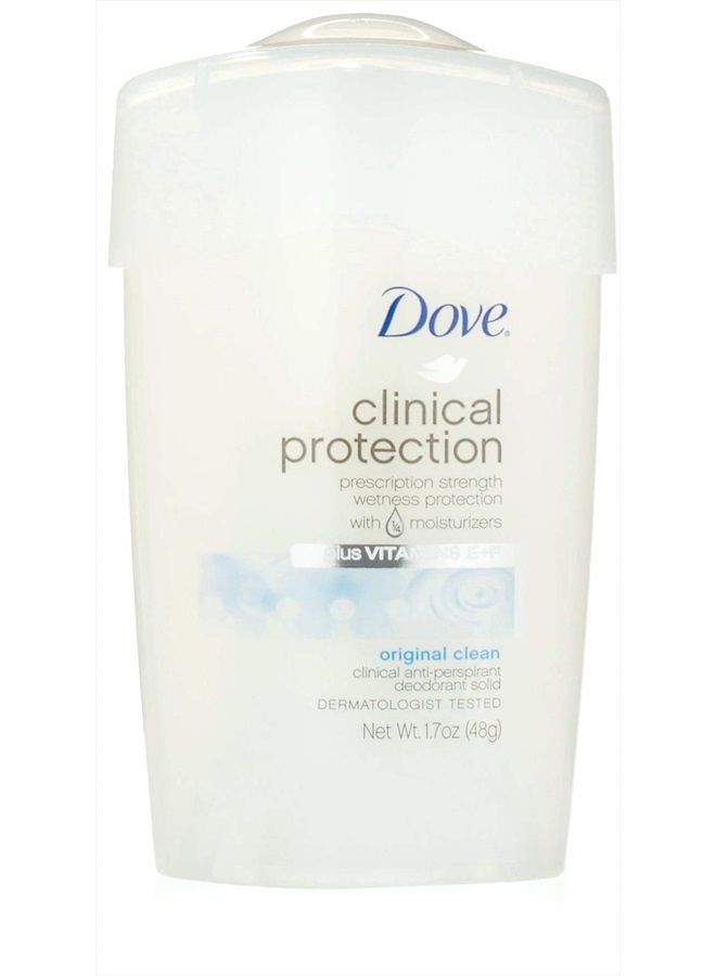 Dove مضاد التعرق/مزيل العرق للحماية السريرية، نظافة أصلية، عصا، 1.7 أونصة (عبوة من 2) - Image 2