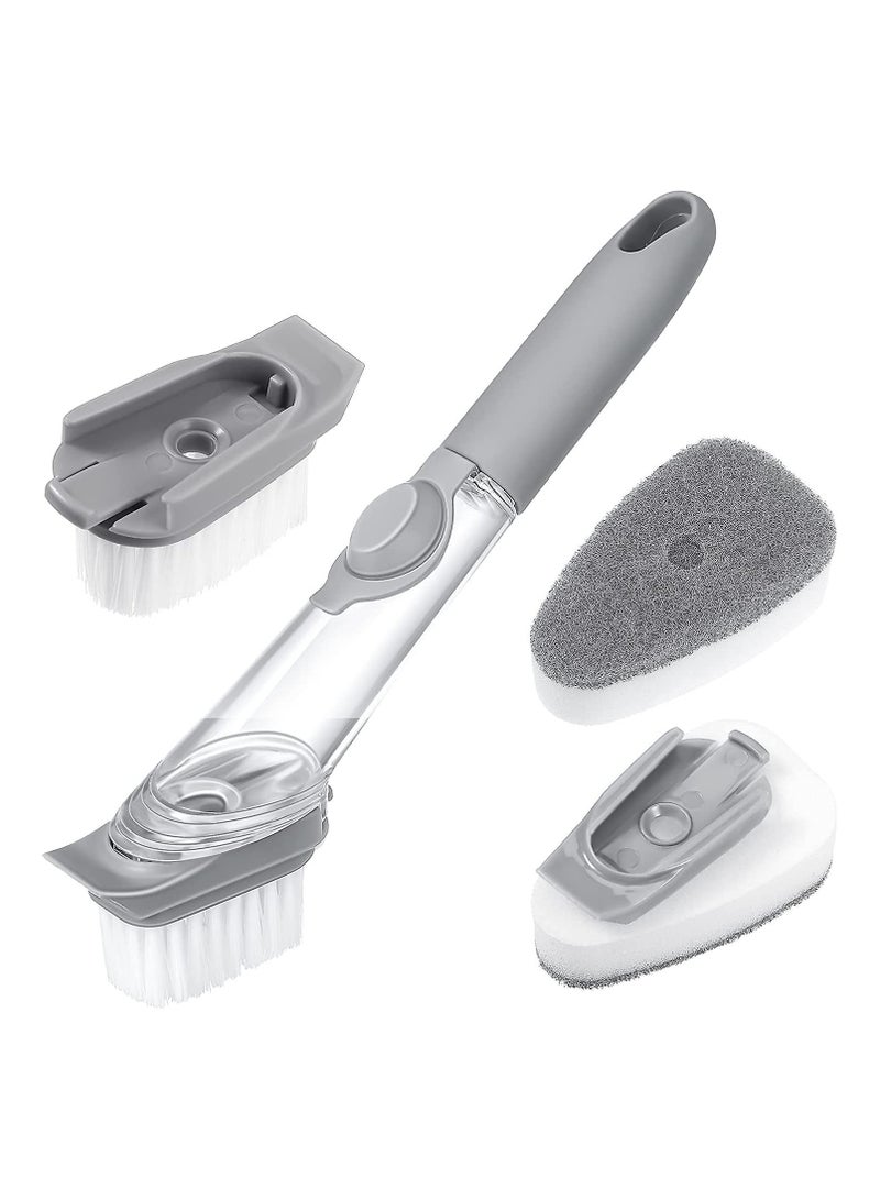 صوجي فرشاة غسيل الأطباق رمادي/أبيض/فضي 9.3 x 6 سنتيمتر - Image 2