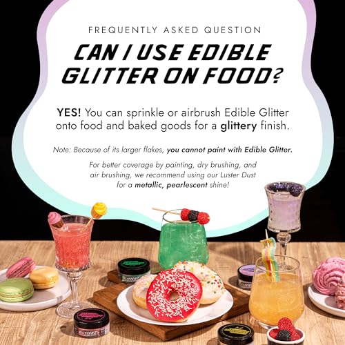 MONÉGASQUE Iridescent Edible Glitter for Drinks 10g – Edible Glitter for Cakes & Cocktails - Cocktail & Drink Shimmer Powder - Christmas Cake Decorations Spray - Cupcake & Food Decorating Sprinkles - Image 5