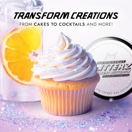 MONÉGASQUE Iridescent Edible Glitter for Drinks 10g – Edible Glitter for Cakes & Cocktails - Cocktail & Drink Shimmer Powder - Christmas Cake Decorations Spray - Cupcake & Food Decorating Sprinkles - Image 2