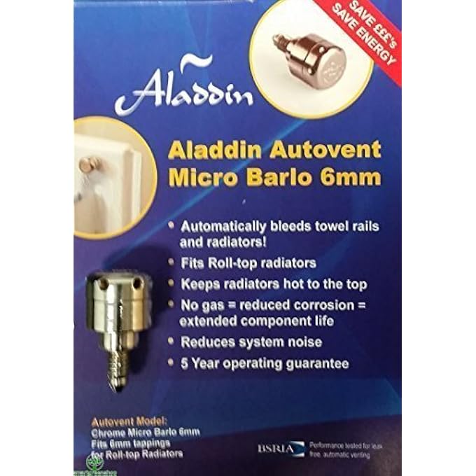 Aladdin MICRO BARLO 6MM FULLY AUTOMATIC SELF BLEEDING RADIATOR VALVE - Image 1