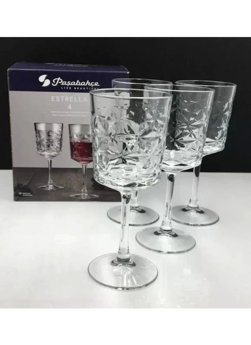 Paşabahçe 440457 Estrella Wine Glass 340CC 4 Pieces
