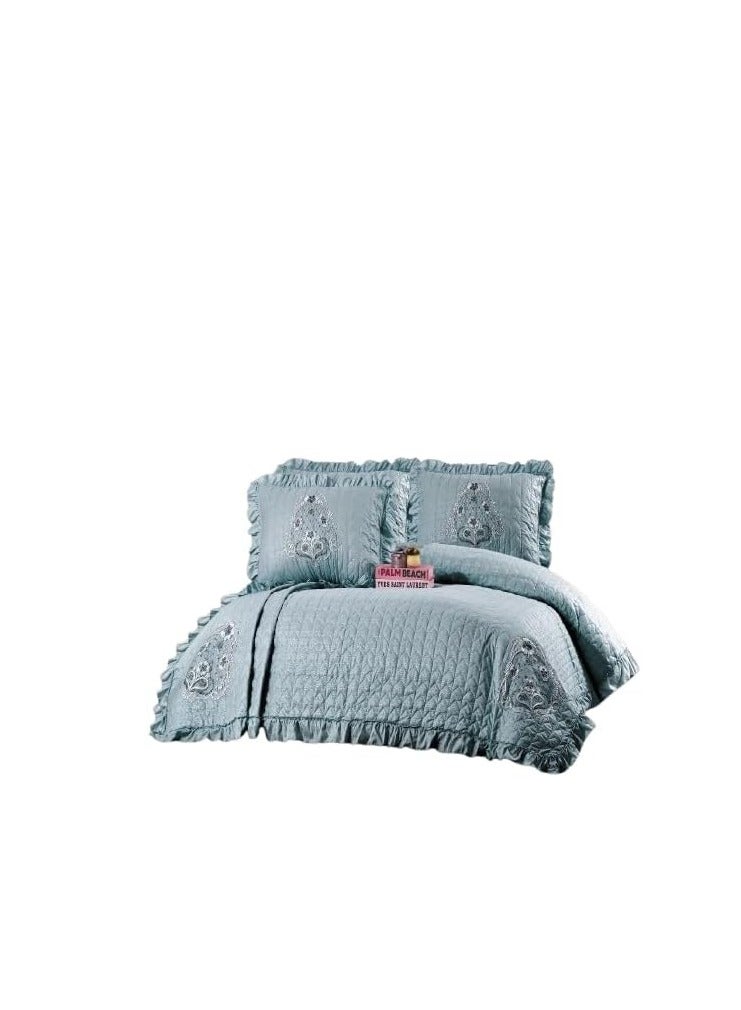 كوفرته 3 ق جوبير من القطن الفاخر لراحة استثنائية وأناقة فريدة CR (ازرق) - Image 1