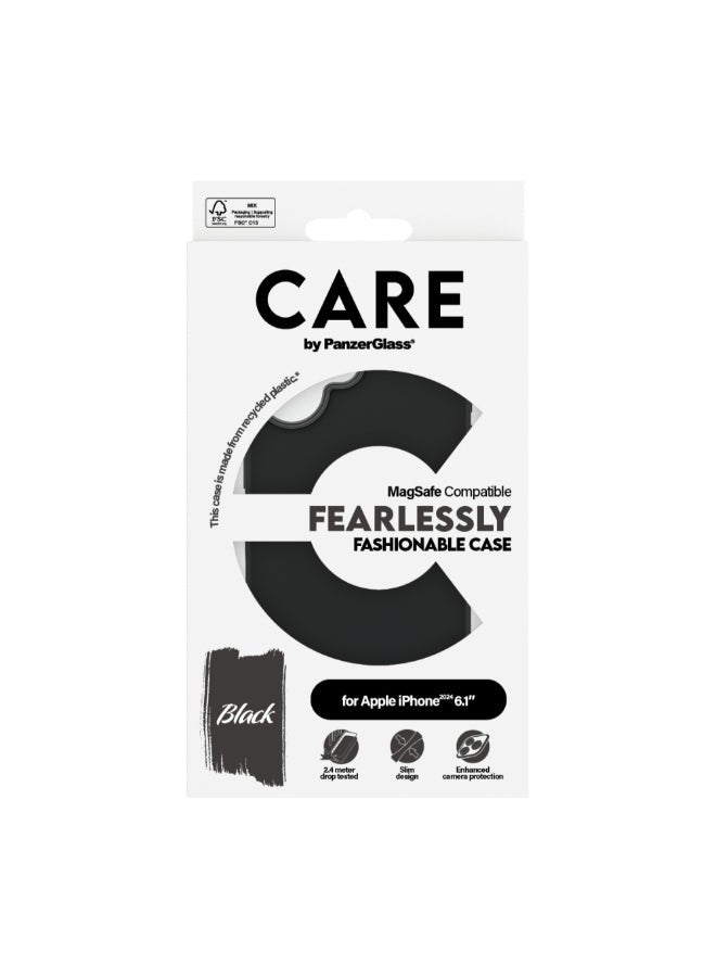 PanzerGlass حافظة بانزر جلاس كير للموضة مع ميغ سيف لهاتف آبل آيفون 16 6.1" 2024 | حماية من السقوط حتى 15 قدم، تصميم نحيف وخفيف الوزن، حافظة تجمع بين الموضة والوظيفة، حافة كاميرا مرتفعة، متوافقة مع ميغ سيف - سوداء - Image 4