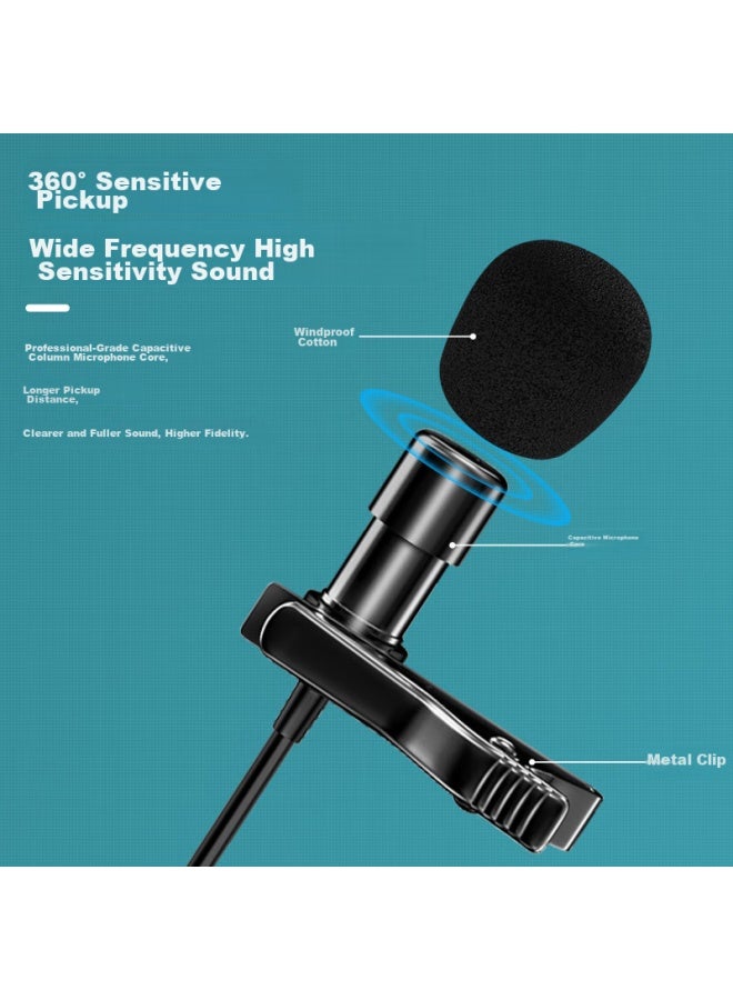 Soaiy Ws10b Clip-on Wired Microphone For Mobile Phone Recording, Vlog, Computer Recording, Online Cl, Short Videos, And Interviews, Type-c - Image 2