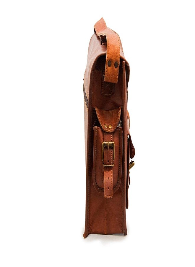 RSN 13 Inch Leather Bags Office Laptop And Messenger Bag For Men/Women/Boys/Girls/Male/Female Branded For School/College/Office/Casual/Daily Use - Image 3