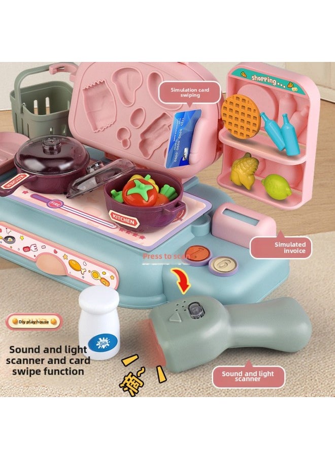 Generic - DIY Color Mud Multifunctional Cash Register With Sound And Light Play Home Supermarket Toy Plasticine Suit-Specifications:Color Clay Cash Register [with 12 Color Mud] - Image 1