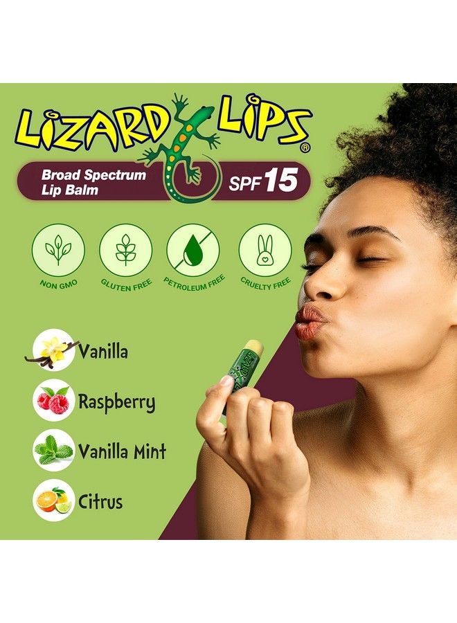 Lizard Lips Spf 15 Lip Balm (4 Flavor Variety) - Image 3