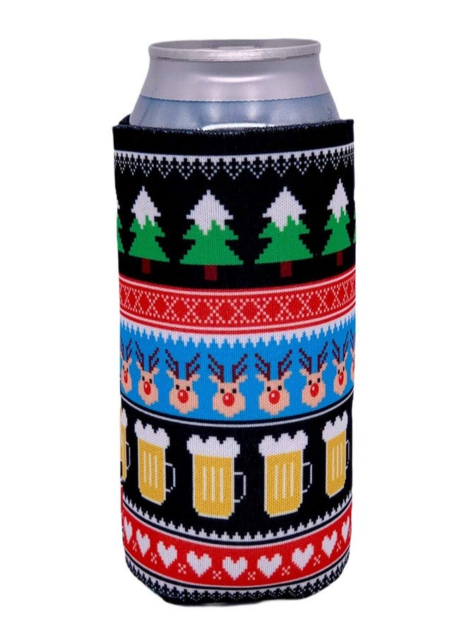 Coolie Junction Reindeer and Beers Christmas Collapsible Can Coolie (1) - Image 1