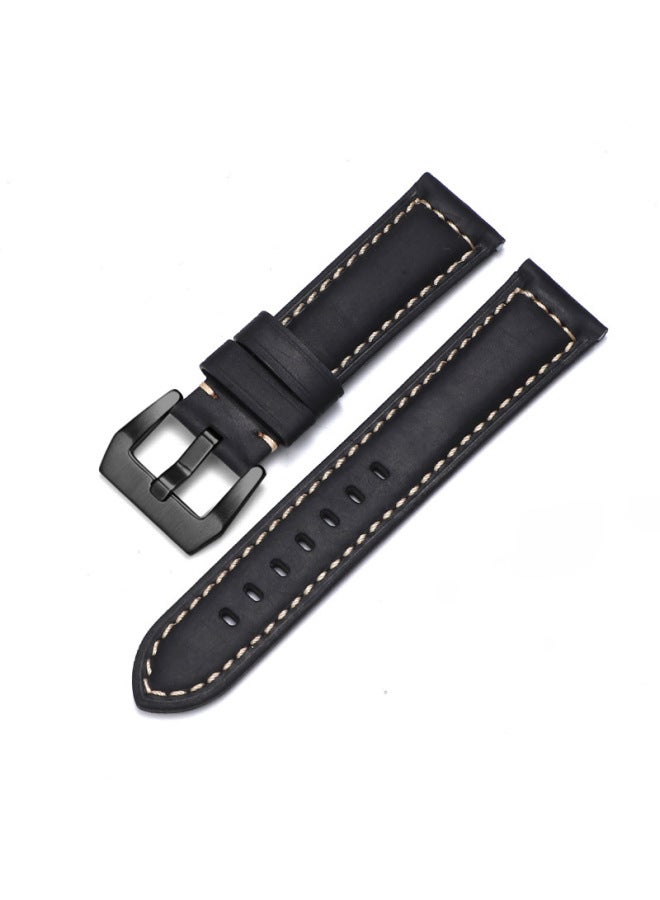 For Iwatch Strap Genuine Leather Apple Watch Strap Applewatch8 Huawei Gt3 Samsung S1 Pena Sea - Image 1