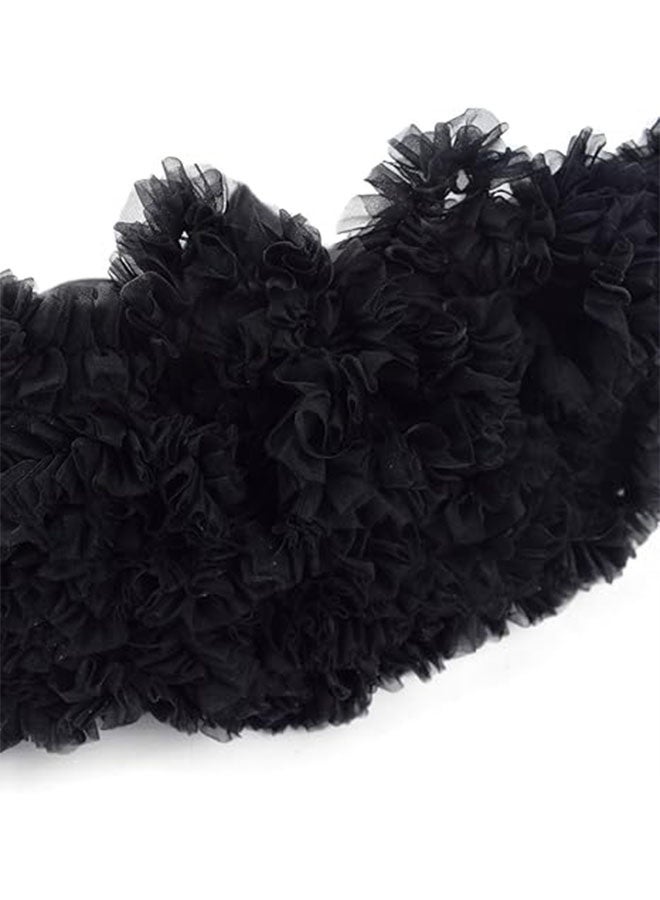 إيليلي تنورة أطفال منفوشة نصف تنورة الأميرة توتو سوداء (المقاس: M) - Image 5