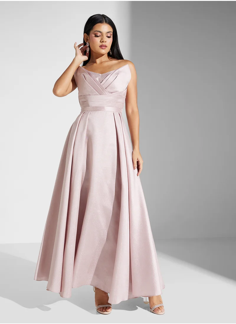 Akadia Fashion A-line draped bust dress