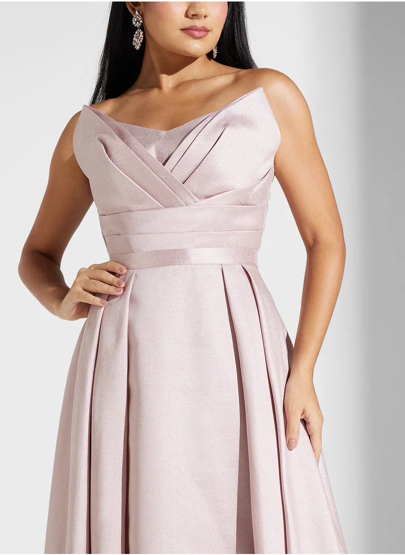 Akadia Fashion A-line draped bust dress