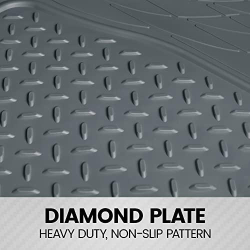 BDK حصيرة شحن مطاطية ثقيلة الوزن - حماية صندوق السيارة لجميع الأحوال الجوية، تصميم قابل للتعديل ليناسب السيارات، SUVs، الفانات والشاحنات - حصيرة أرضية غير قابلة للانزلاق، مقاومة للماء، متينة - 46" × 56.75" × 0.25" - رمادي - Image 5