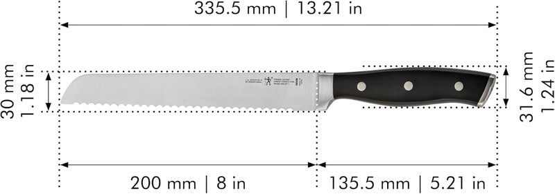 HENCKELS Forged Accent Razor-Sharp 8-inch Bread Knife, Cake Knife, Black, German Engineered Informed by 100+ Years of Mastery - Image 5