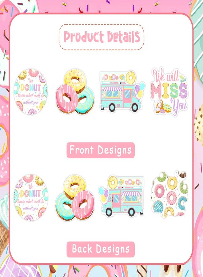 Balterever Donut Going Away Party Decorations 24PCS Donut Forget Us Away Cupcake Toppers for Farewell Career Change Job Change Supplies - Image 5
