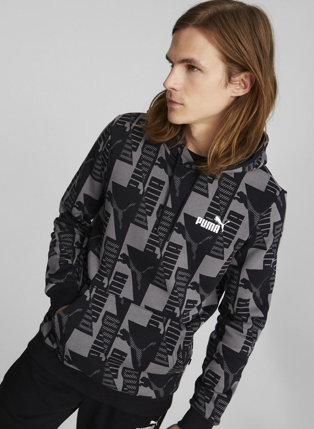 Buy Puma Black Power Aop Hoodie for Men in Bahrain