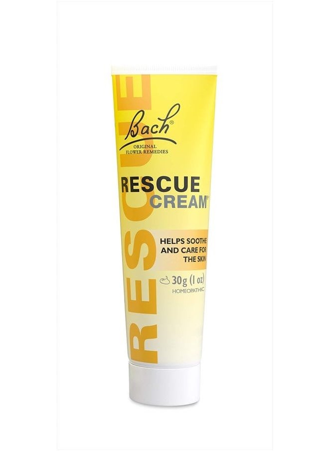RESCUE Bach RESCUE Cream, Hydrating Skincare for Hands, Body and Face, Shea Butter, Homeopathic Stress Relief Flower Essences, Fragrance-Free, Paraben-Free, 30g  - Image 1