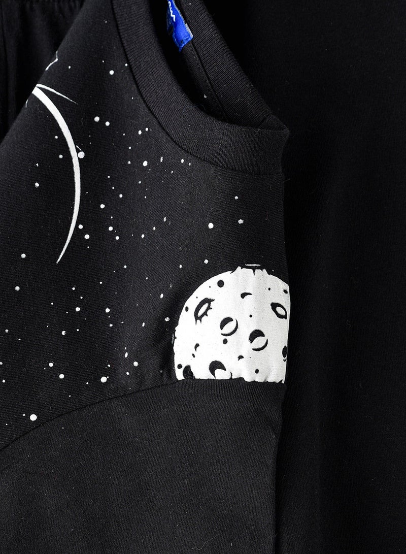 JAM Round neck s/slv graphic t-shirt with solid pyjama - Image 4