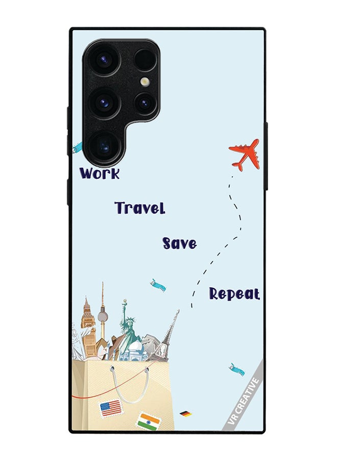 VR CREATIVE Protective Case Cover For Samsung Galaxy S25 Ultra Travel Quotes Design Multicolour