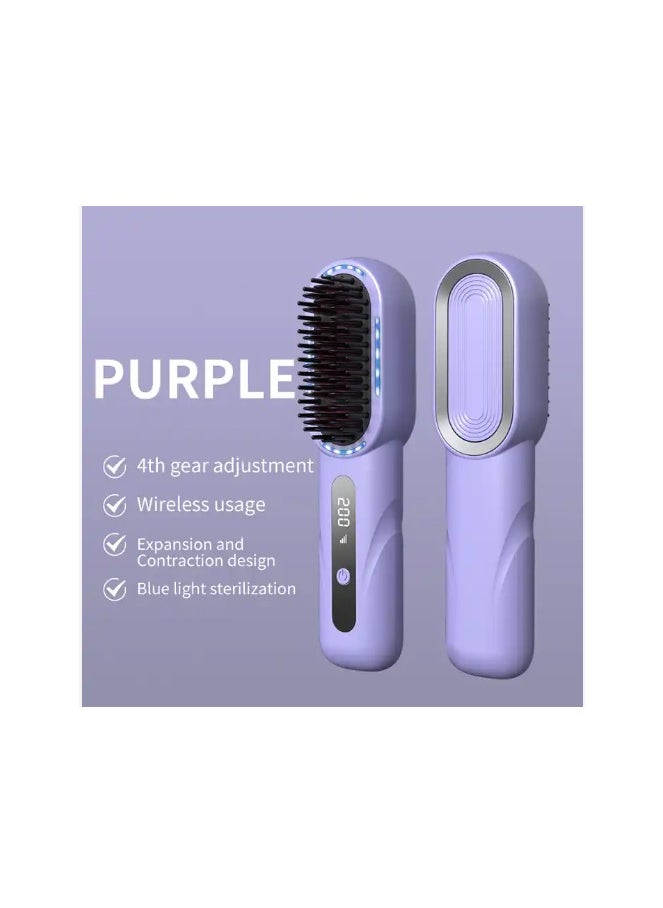 Wireless Hair Brush, Ceramic Coating Portable Hair Straightener Hot Comb Negative Ion Hair Comb for 4 Temperature Settings USB Rechargeable - pzsku/ZD5D0AD514028E03ED664Z/45/_/1732773871/f7e8c5ca-d879-4746-a3b5-3f1a25240747